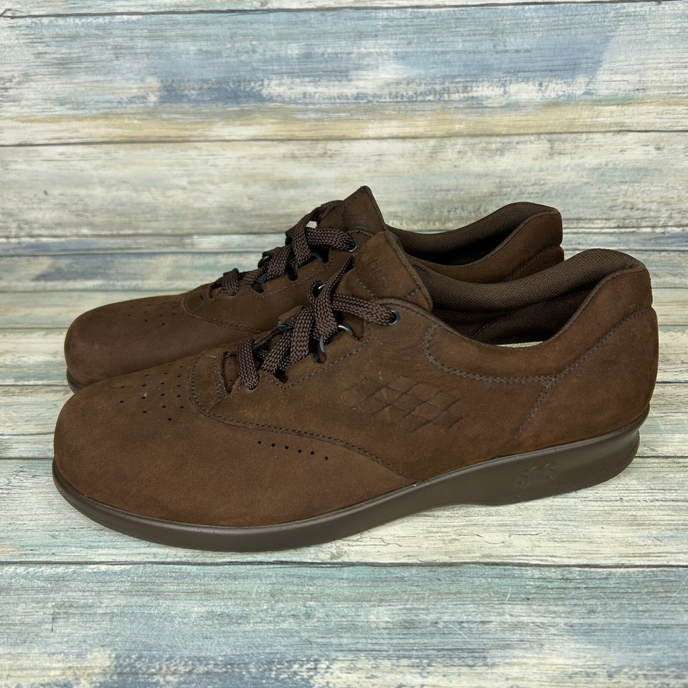 SAS Free Time 9.5 Slim Tripad Comfort Leather Shoe Lace Up Sneaker Women Brown